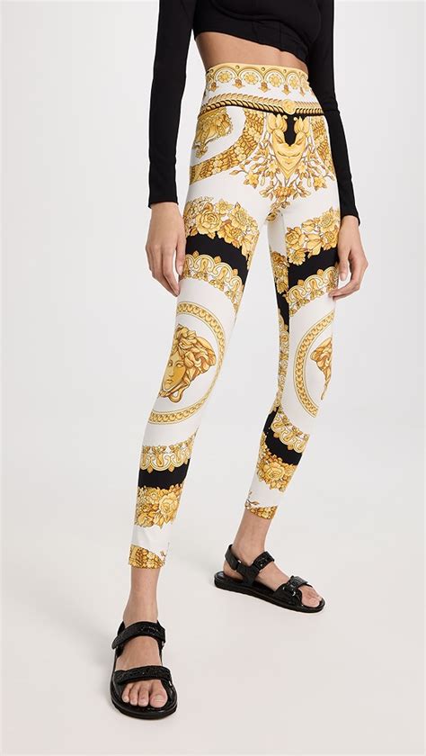 leggings versace donna|versace barocco leggings.